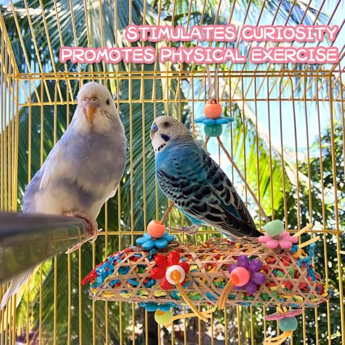 6 Pack Bird Colorful Chewing Toys Parrot Foraging Shredder Toys Shred Hanging Foraging Toys