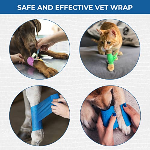 Self Adhesive Bandage Wrap (2 Inch Multicolor - 12 Pack)
