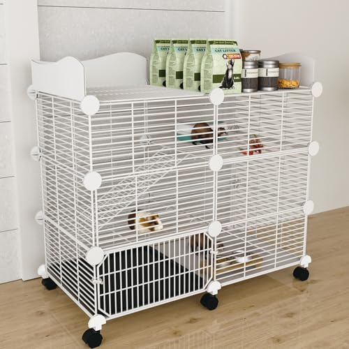 3 Tier Guinea Pig Cages Indoor (29.53"L x 15.75"W x 25.59"H)