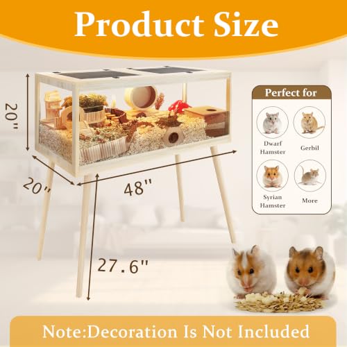 Hamster Cage Chewproof (48.0"L x 20.0"W x 47.5"H)