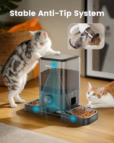 Automatic Cat Feeder for 2 Cats Pets