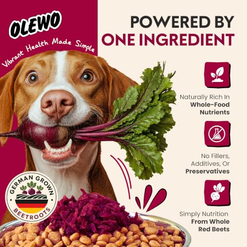 Red Beets Dog Food Topper for Dogs (1 Pound)