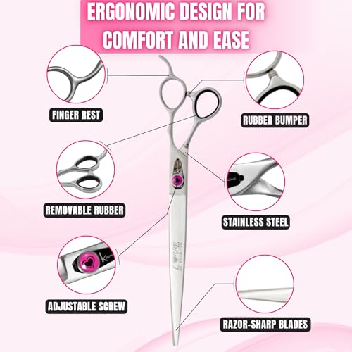 Love Dog Grooming Shears (9.0" Straight)
