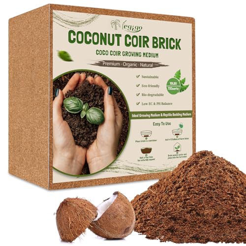 10LBS Coco Coir Brick for Plants (1 Pack-10LBS)