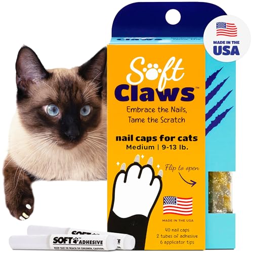 Nail Caps for Medium Cats (Medium / Holiday (Silver & Gold Sparkle))