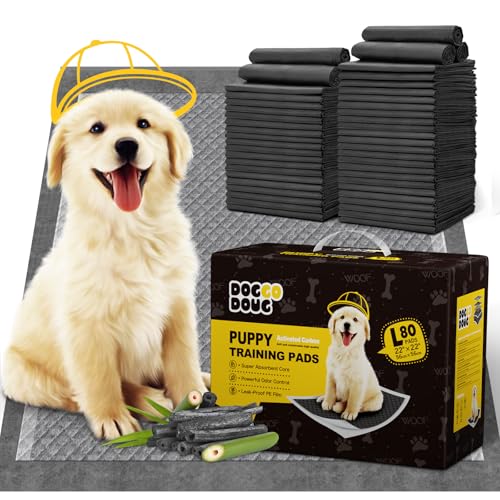 Charcoal Small Puppy Pads Pee Pads for Dogs 22"x22" 80 Count (80 Count (22"x22"))