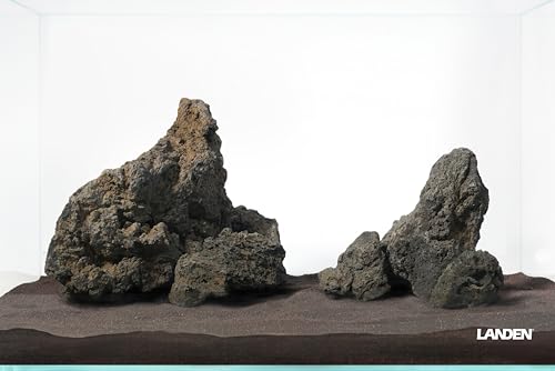 Icelandic Lava Rock 18lb Aquarium Rocks Stones for Fish Tank (13 Black Icelandic Lava Stone(3-9 inches,18lbs))