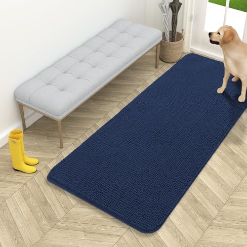 Dog Door Mat for Muddy Paws 54x24 (Dark Blue / 54" X 24")