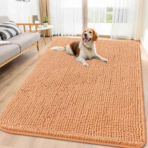 Dog Door Mat for Muddy Paws 71x46 (Orange / 71"X46")