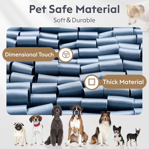 Snuffle Mat for Dogs (Silver / 14" X 12"-Portable)