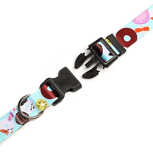 Adjustable Dog Collar (Medium / Blue Cookie)