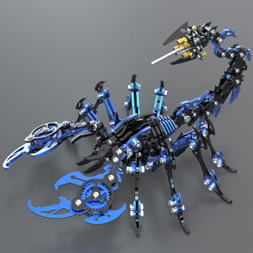 Scorpion 3D Metal Puzzles Kits for Adults Teens (Blue and Black)