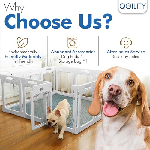 Clear Dog Playpen with Toilet