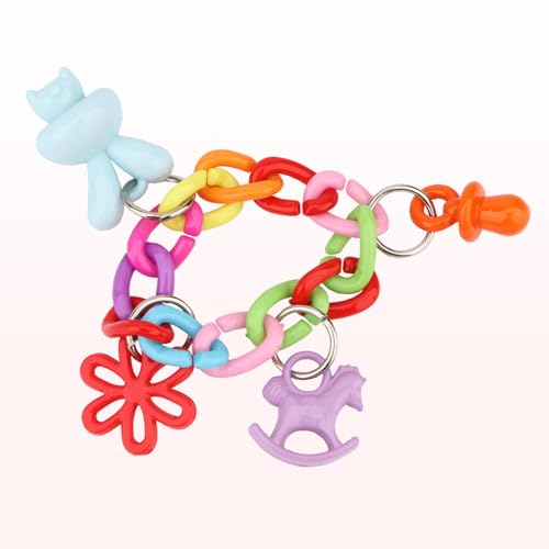 Bird Parrot Foot Toy Chewing Swing Bite Toy Plastic Parrot Toys Bird Toys Macaw Toys for Lovebirds Conures Caiques Sun Parakeet Cockatiel Budgie (Plastic Swing)
