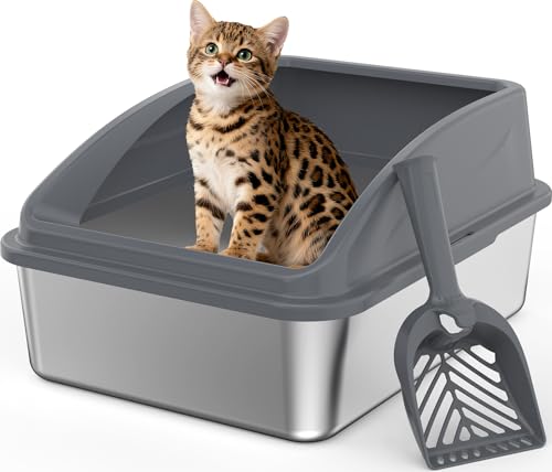 Stainless Steel Litter Box (S / Gray)