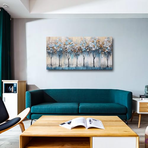 Canvas Wall Art For Living Room Bedroom Wall Decor Modern Home Decor Office Decorations Vintage Trees Abstract Wall Paintings Stretched And Framed Ready To Hang Pictures Works (40"L x 20"W / Abstract Trees Pictures)