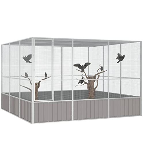 Steel Bird Cage (119.1" x127.8" x83.3" / Grey)