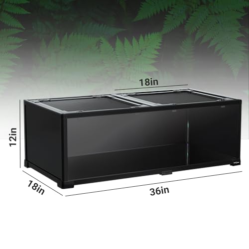 REPTIZOO 34 Gallon Glass Reptile Terrarium