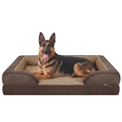 Orthopedic Extra Large Dog Bed (Dark Brown / XXL (48"x 35"x 7.5"))