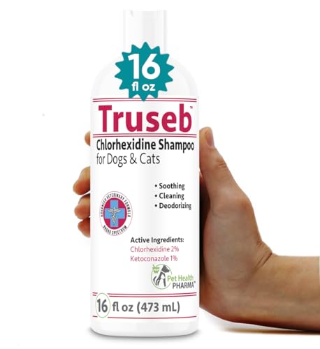 Truseb Chlorhexidine Shampoo for Dogs Cats & Horses with Aloe Vera