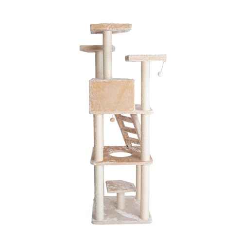 Cat Tree Model A8001 (40"(L)X33"(W)X80"(H) / Beige)