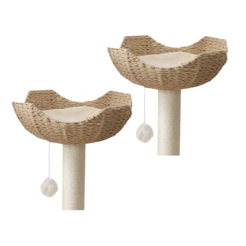 2 Pack 18" Large Cat Tower Tree Add ons Accessories Replacement Part Basket Bed (17.7” / 2PCS)