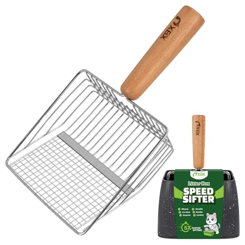 Cat Litter Scoop with Holder (Scoop-Black)