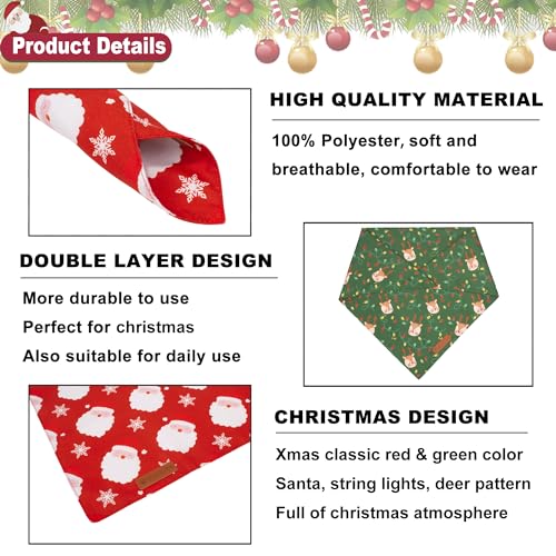 Christmas Dog Bandanas 2 Pack (Small / Christmas)