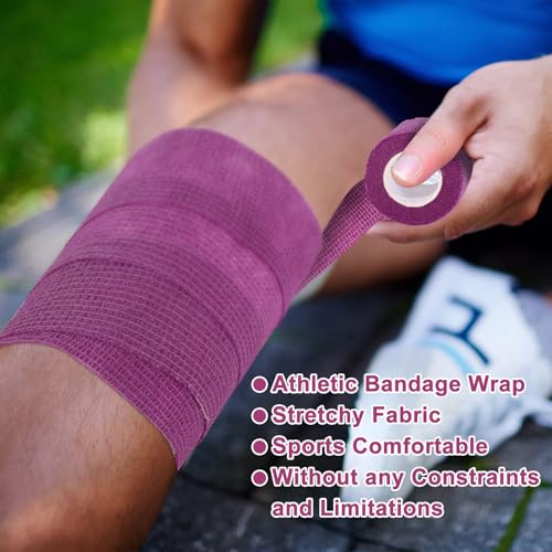 24 Pack Self Adhesive Bandage Wrap (Purple / 2 Inch)