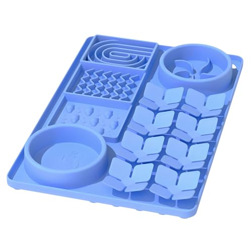 Slow Feeder Bowl for Dogs and Cats (Light Blue)