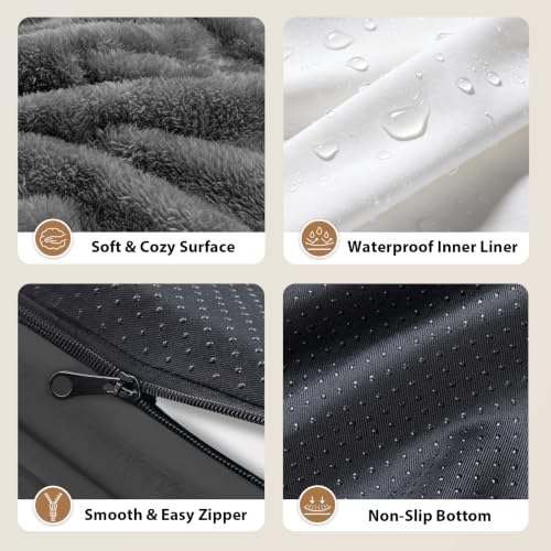 Orthopedic Washable XXL Dog Bed for Extra Large Dogs (Dark Grey / 45"L x 35"W x 7.5"Th)