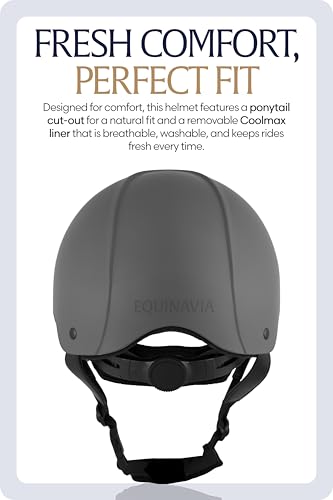 Skylar Horse Riding Helmet Equestrian Women (Grey / Medium-Large)