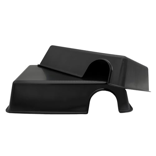 Reptile Hide Box Cave (Black / XL 2 Pcs)