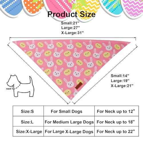 Pink Easter Dog Bandana (Small / Easter-2)