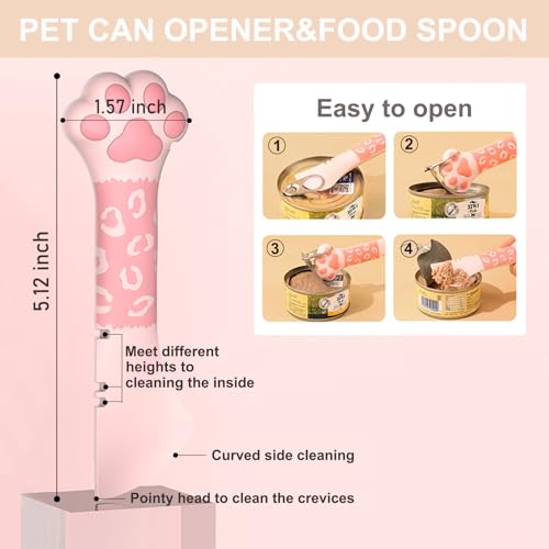 Cat&Dog Food Can Covers Lids (spoon+lid+opener)
