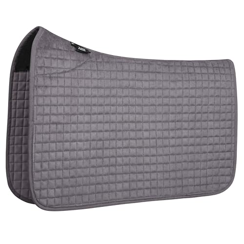 All Purpose Square Quilted Western Saddle Pad (Light Grey)