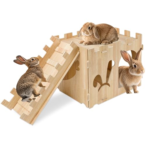 Wooden Rabbit Castle with Ramp (Rabbit Castle+Ramp)