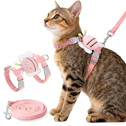 Cat Harness and Leash Set (Cherry Blossom Pink)