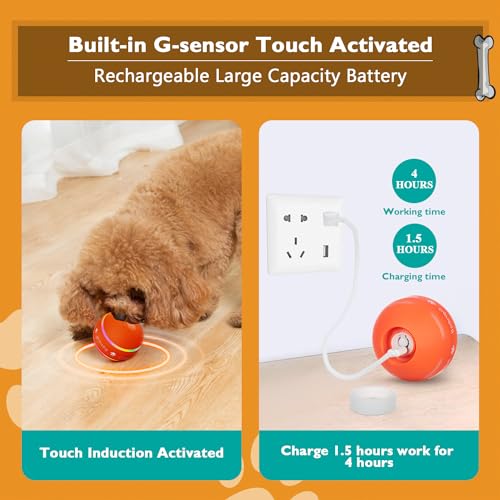 Interactive Dog Toys Dog Ball (Orange)