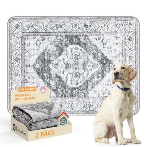 Reusable Washable Puppy Pads (Gray / 3FT x 4FT (Pack of 2))