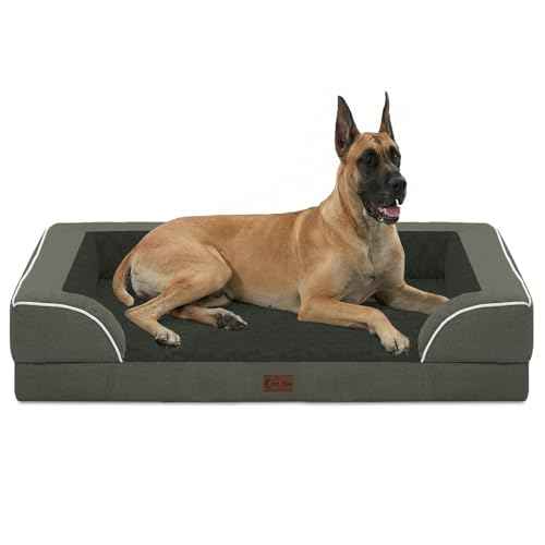 Orthopedic Dog Bed for Extra Large Dogs (Dark Green / 53.0"L x 42.0"W x 8.5"Th)