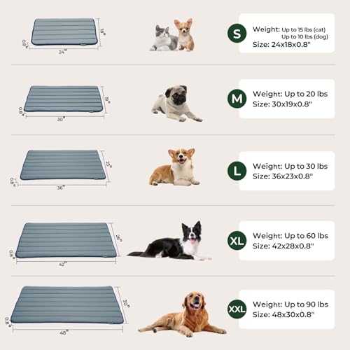 Dog Crate Pad (36.0"L x 23.0"W x 0.8"Th / Brown, 1 Pack)