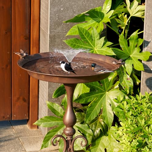 Dia 18" W*28" H Large Metal Bird Bath with Stand