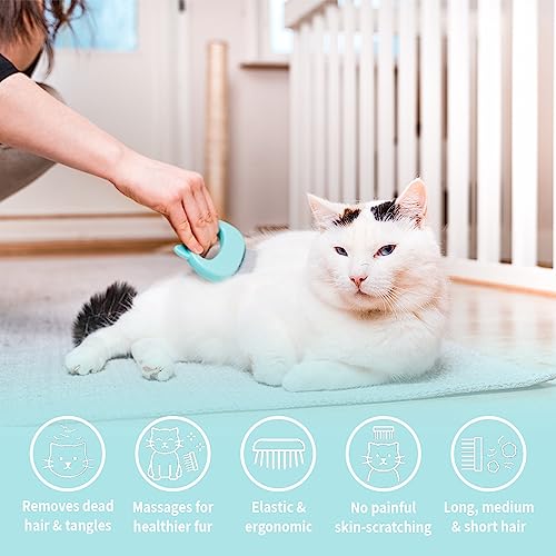 The Original Pet Hair Removal Massaging Shell Comb (Mint)