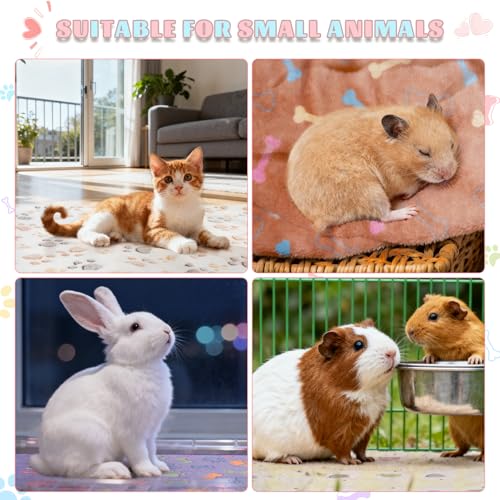 8 Pack Guinea Pigs Fleece Blankets (26x14 Inch /8 Packs / Light Color)