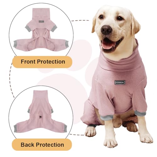 Dog Pyjamas PJS Sweater Clothes and Home Clothing Suitable for Small to Medium Breeds of Dogs (Pink / XL)
