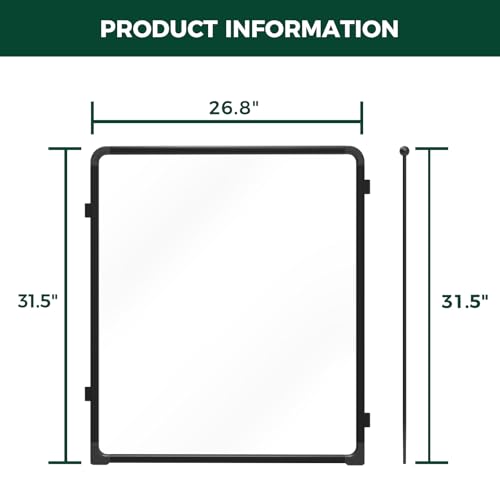 2 Add on Acrylic Panels for AuraSpace Pro Dog Playpen (Black / 32"H)
