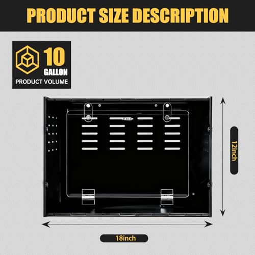 18x12x12 PVC Reptile Enclosure for Leopard Reptiles (18"12"12")