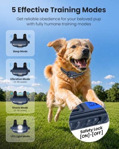 Electronic Dog Training Collar (for 1 dog (D8 Blue))