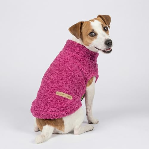2 Pack Striped Fleece Dog Sweater (Medium / White-Pink)